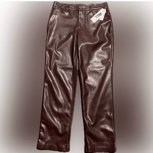 Joie Women’s  Burgundy Leather Pants Size 6
